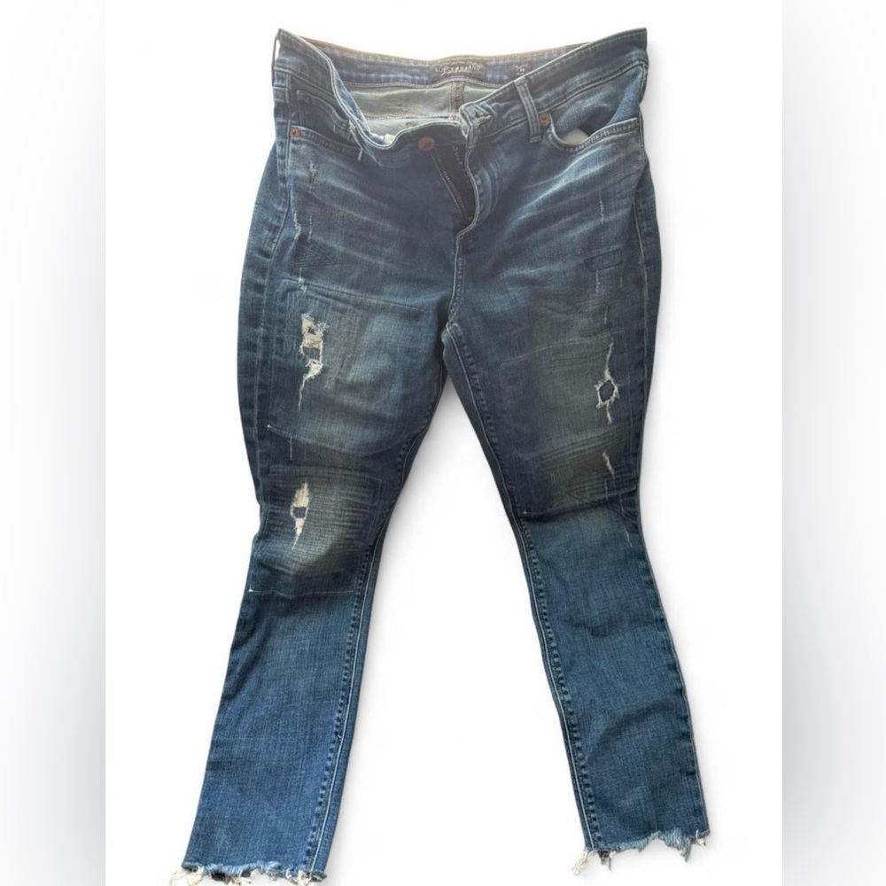 Lucky Brand Womens Distressed Blue Ankle Jeans Size 8/29